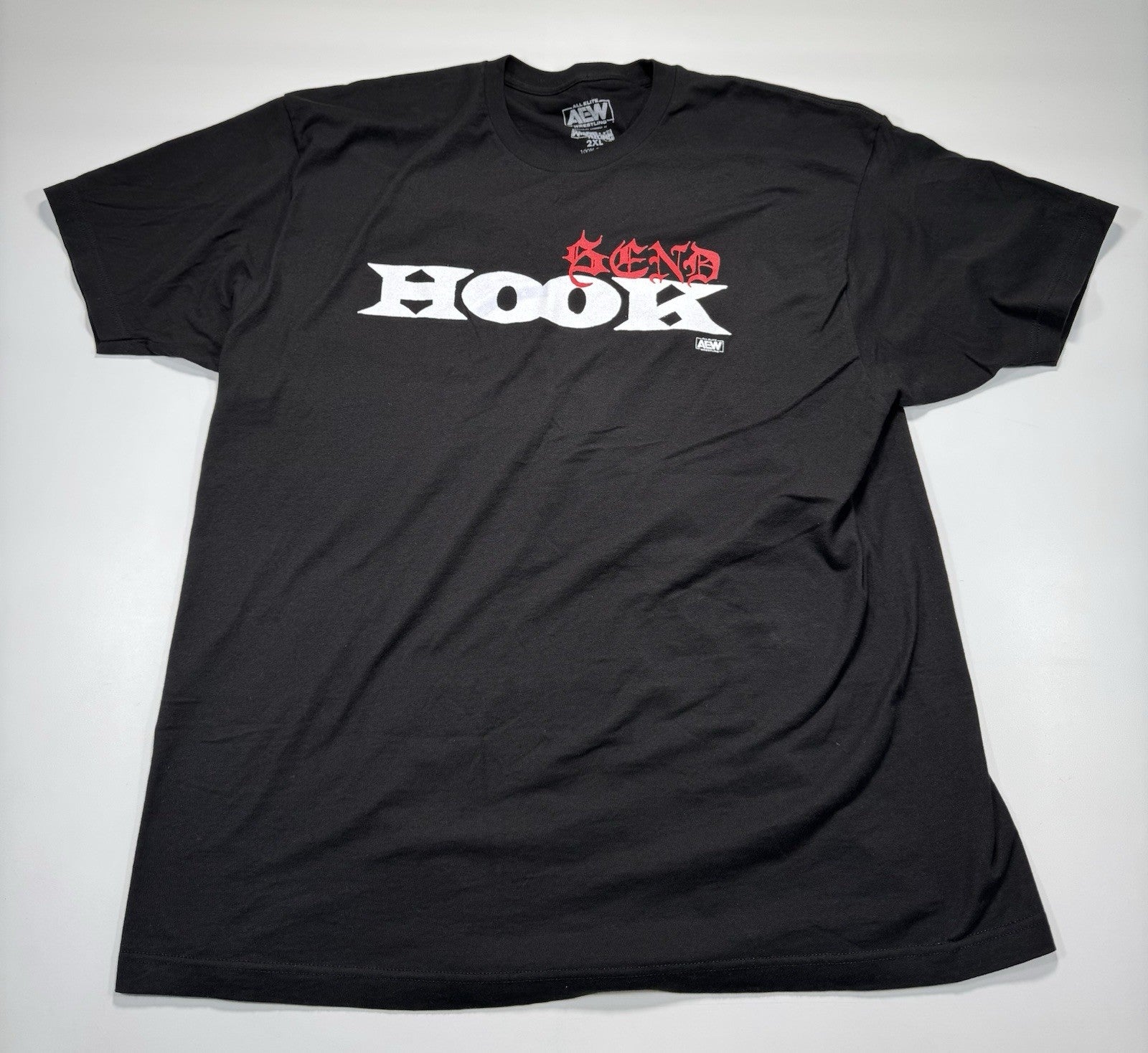 AEW All Elite Wrestling Send Hook Short Sleeve T-Shirt mens Size 2XL Black