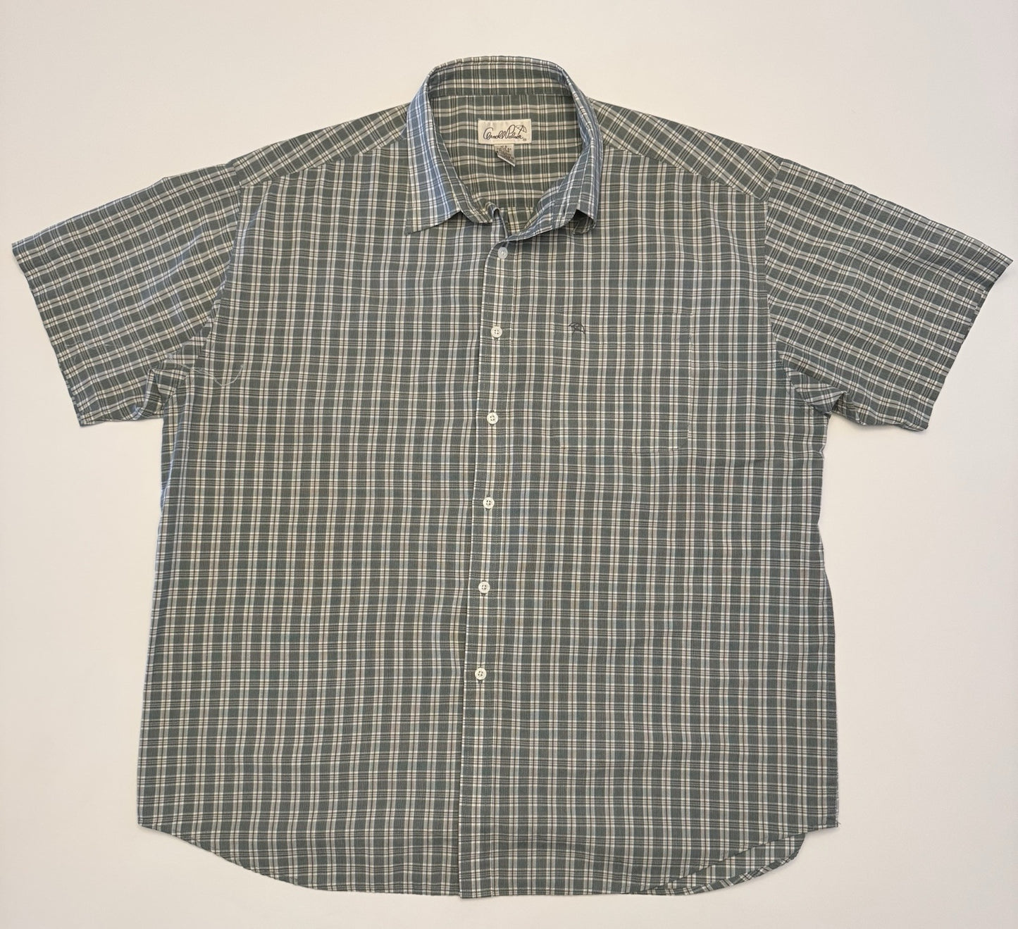 Arnold Palmer Mens Short Sleeve Button Up Golfing Casual Plaid