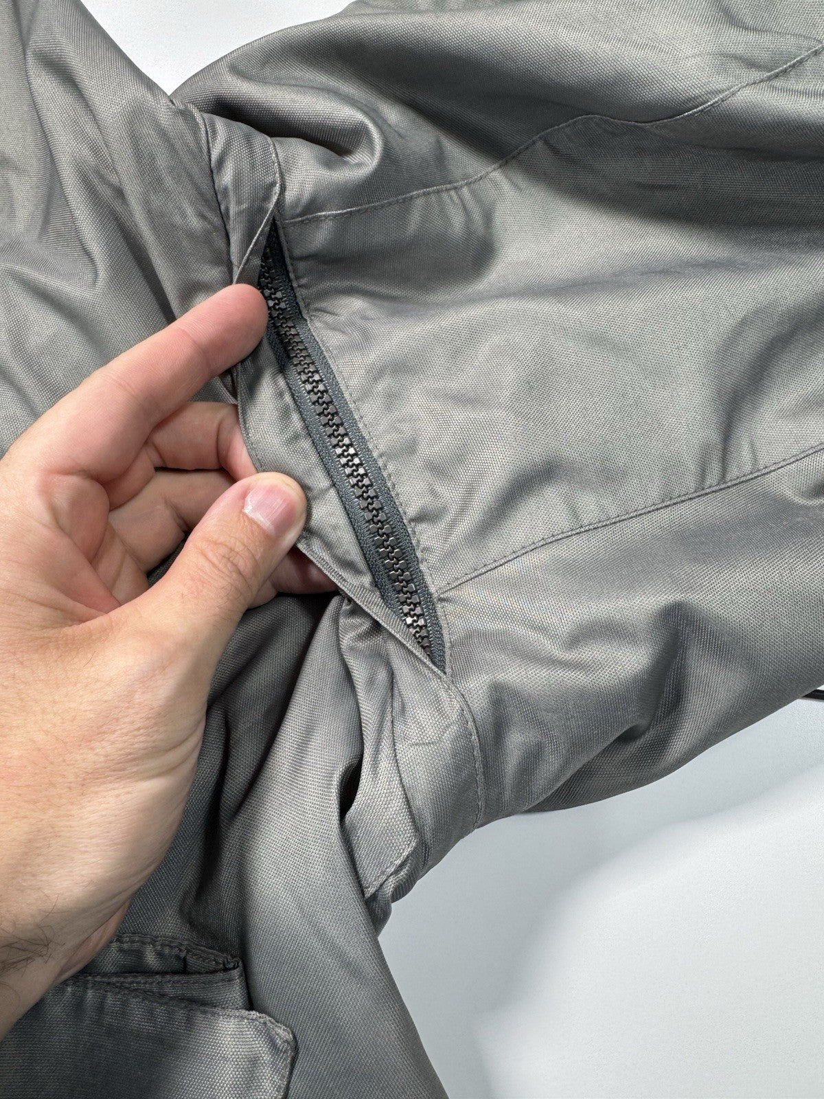 Marc New York Men’s Small Gray Jacket Coat Removable Hood Full Zip Button Down