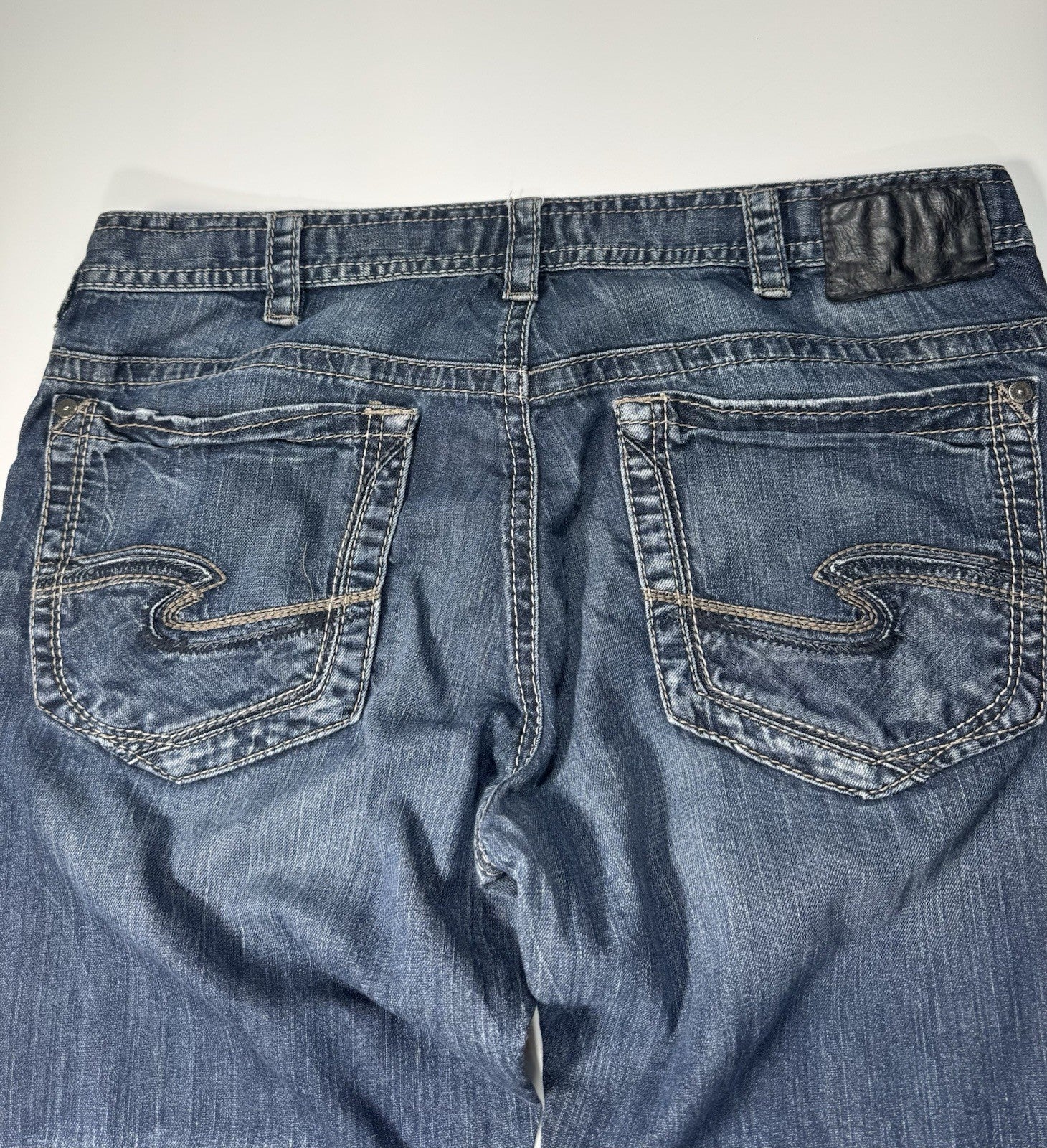 Silver Jeans Gordie Loose Fit Straight Leg Mens 40/29 Distressed Baggy Y2K Feel