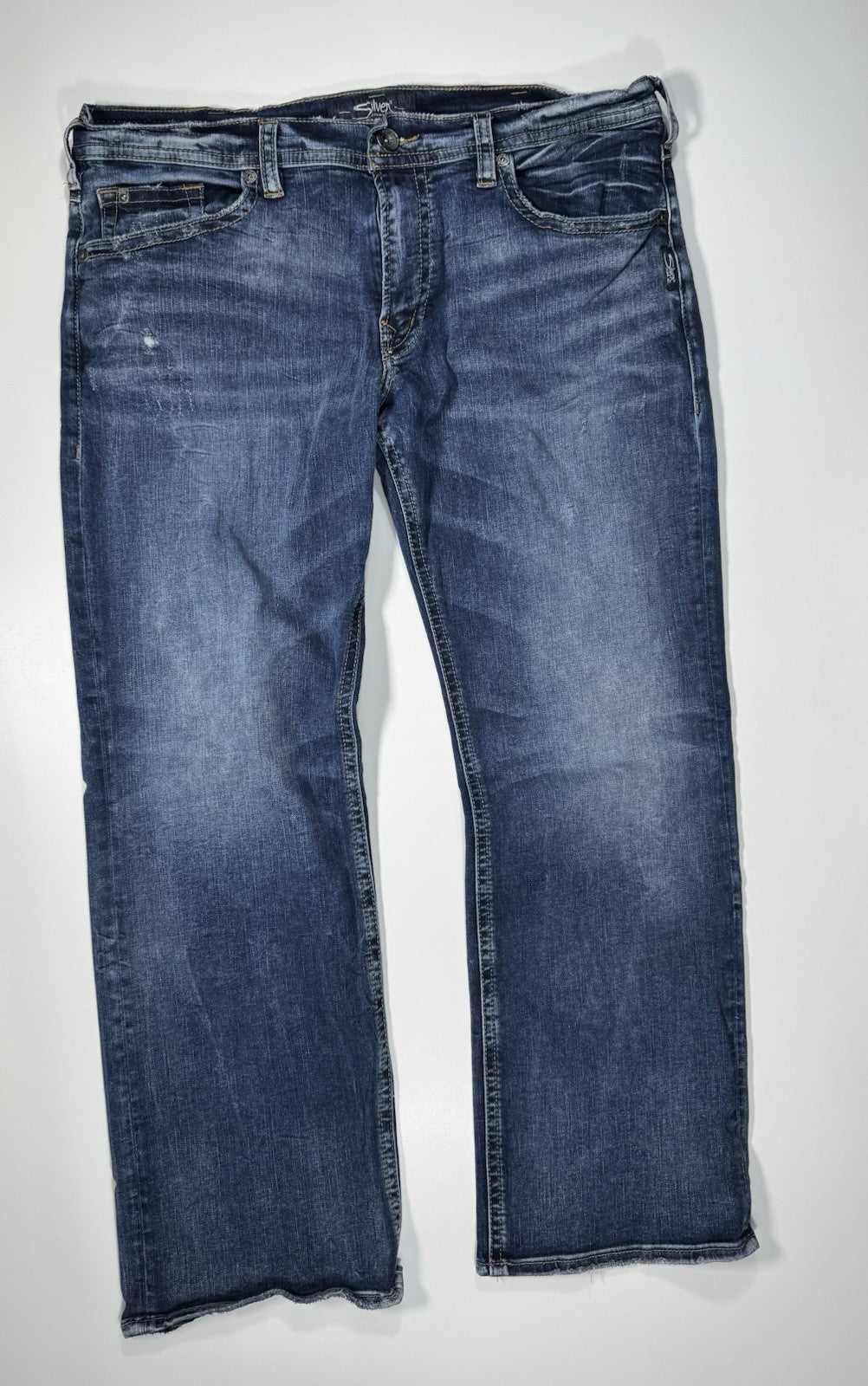 Silver Jeans Zac Men’s 38 x 32 Blue Relaxed Fit Straight Leg