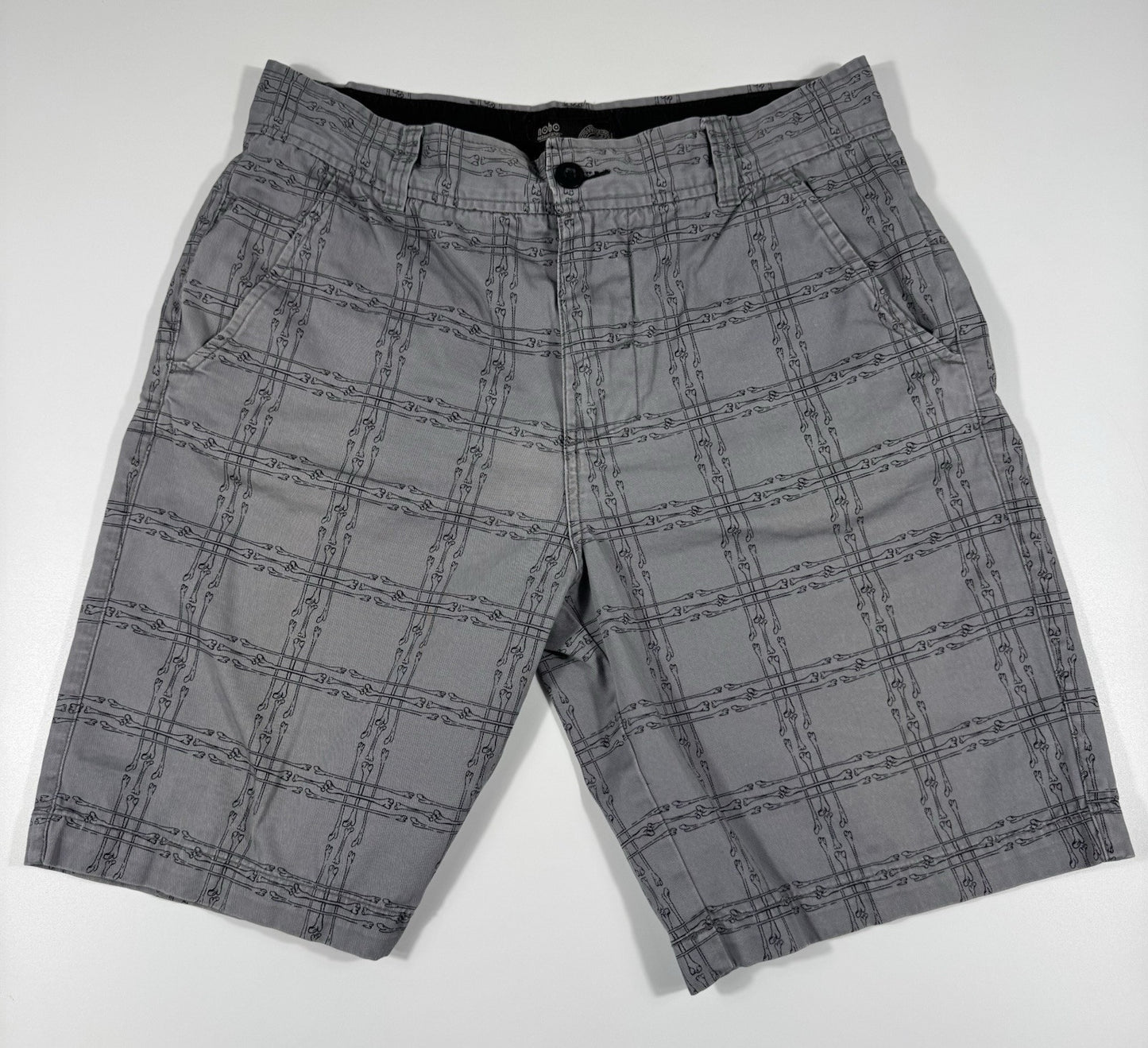 no boundaries Khaki Cargo Shorts Size 36 Bone Pattern Cotton