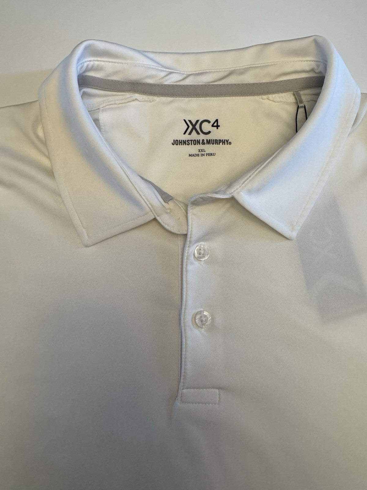 Johnston & Murphy Polo mens XXL Golf Performance White XC4 New