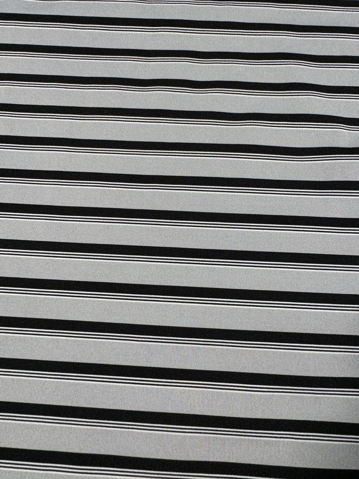 Adidas Mens Climacool Polo Shirt Size Large Grey Golf Striped Performance