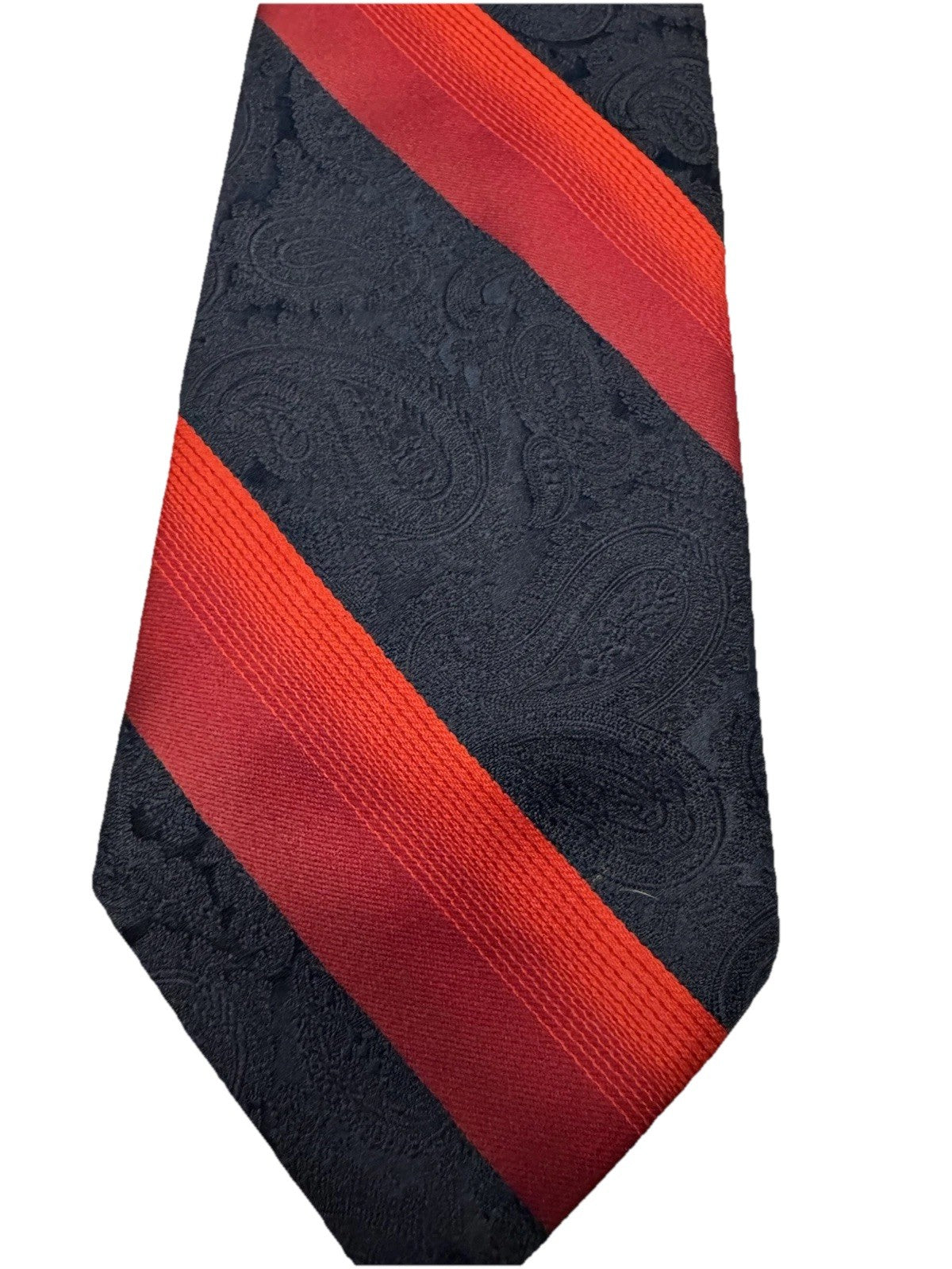 Pierre Cardin Dark Blue Light Blue Red Striped Tie 100% Silk Vtg