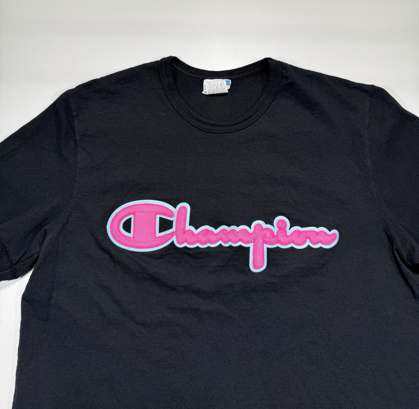 Champion T-Shirt mens Size Large Reverse Weave Black Vintage Read Description