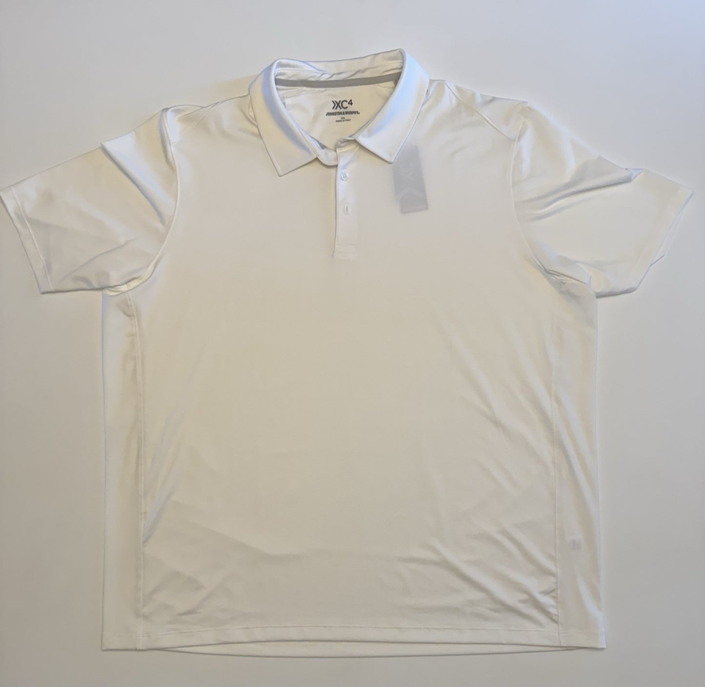 Johnston & Murphy Polo mens XXL Golf Performance White XC4 New