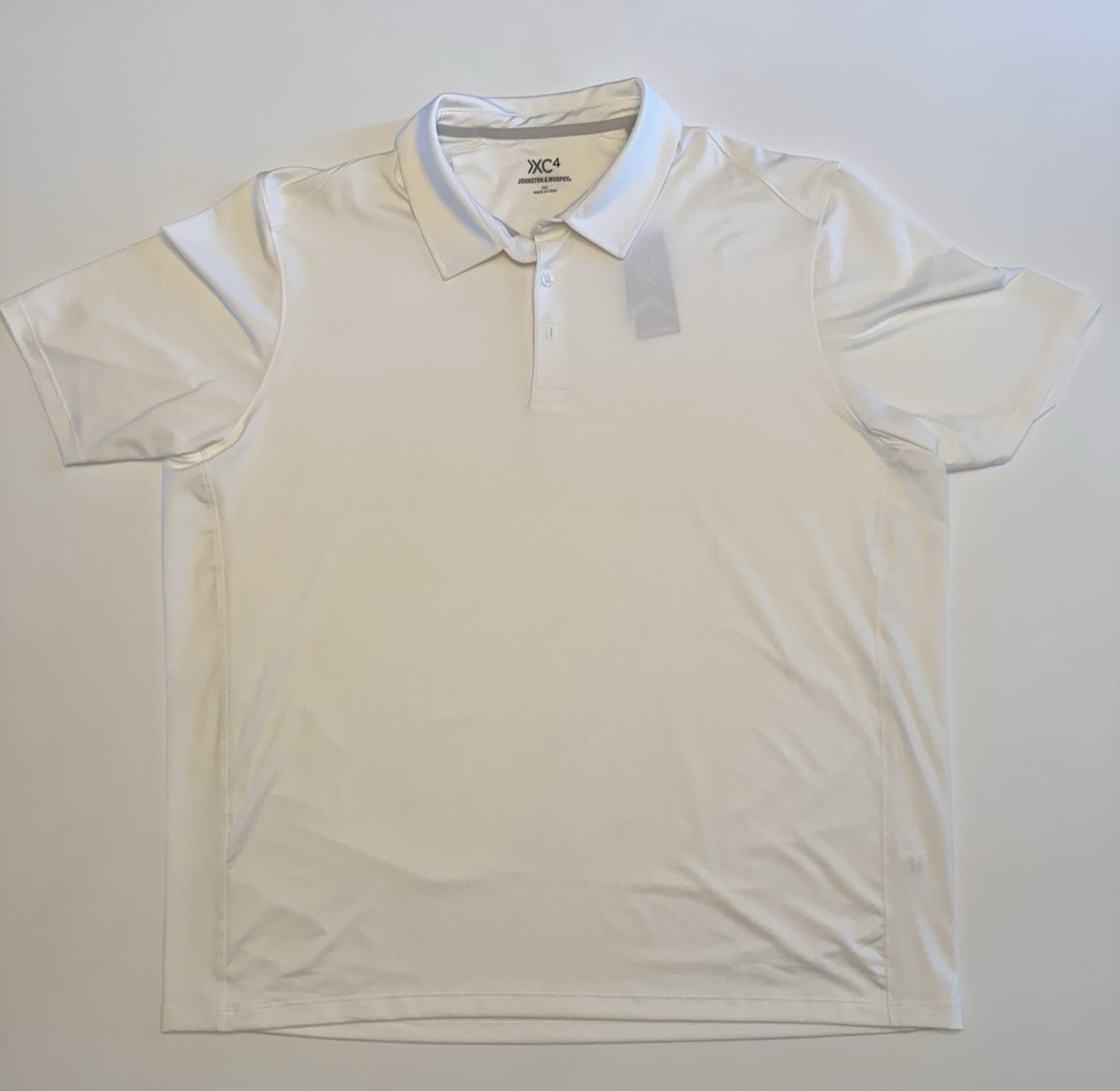 Johnston & Murphy Polo mens XXL Golf Performance White XC4 New