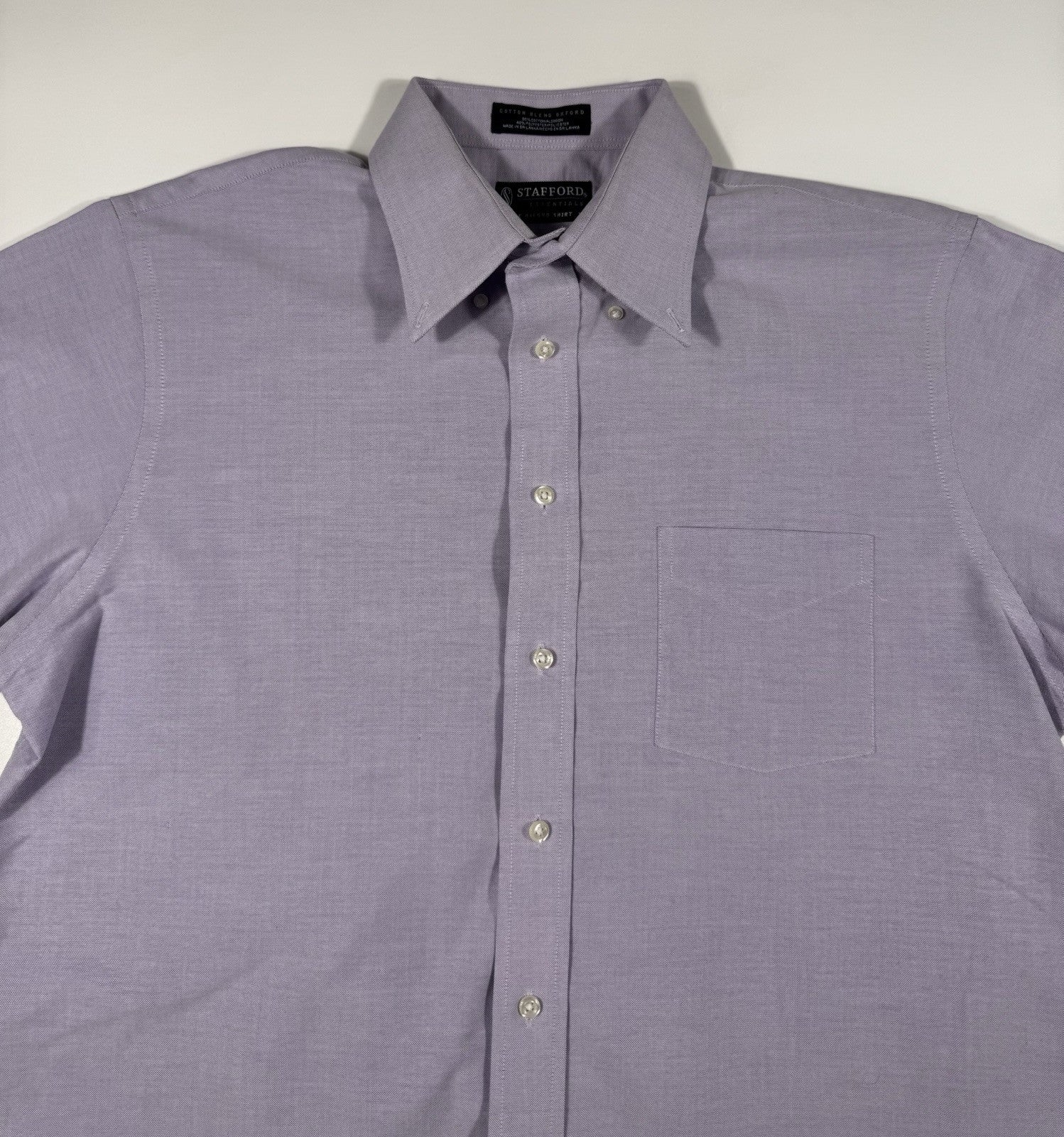 Stafford Essentials mens The Oxford Shirt Classic Fit 16.5 Dress shirt
