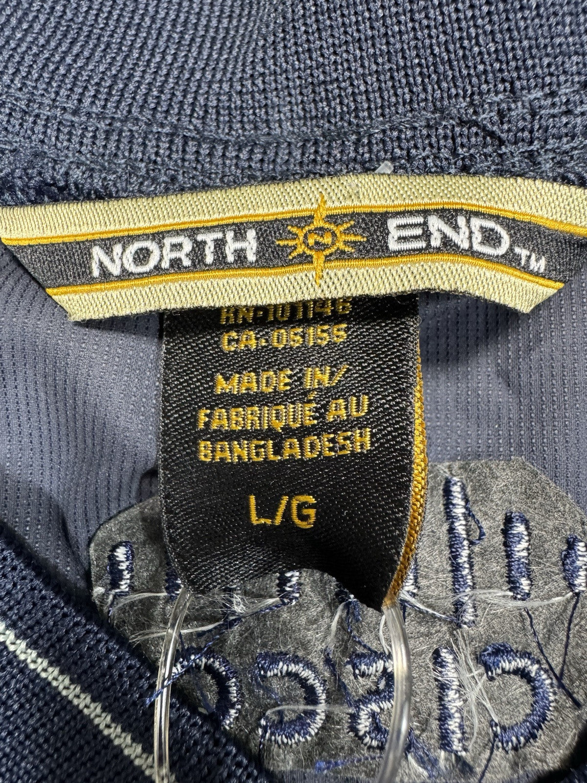 North End Men' Large Waterproof Blue Windbreaker Jacket Techno Lite NEW