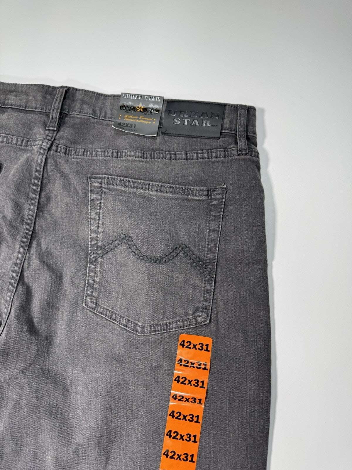 URBAN STAR DENIM JEANS Gray WAIST 42” X 31” INSEAM Brand New