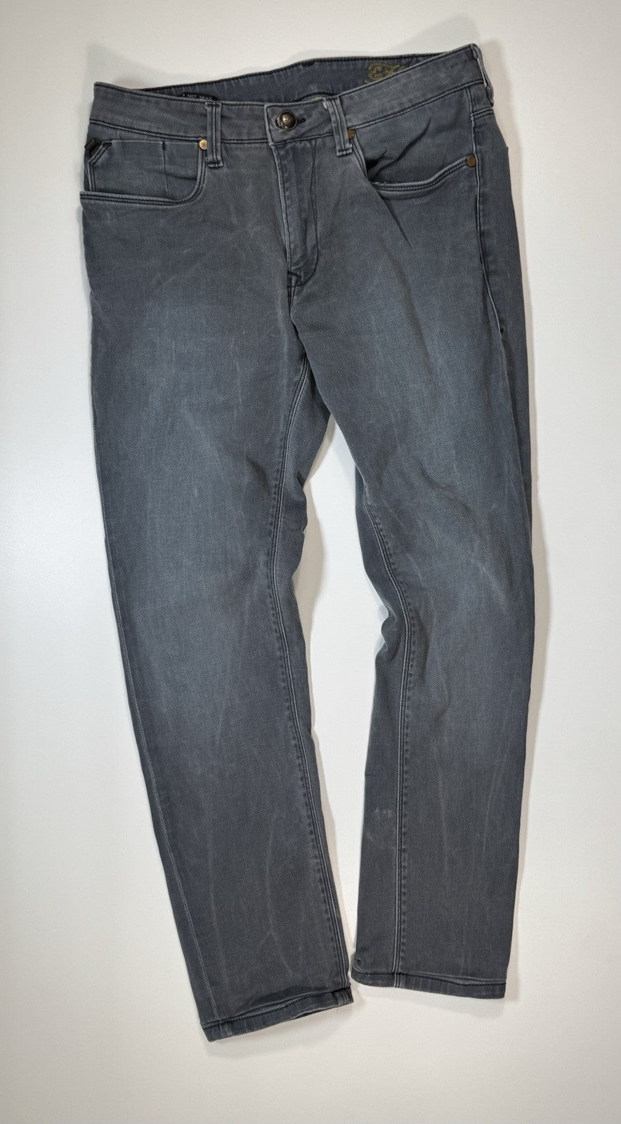 Ed Hardy Men’s 32x28 Gray Blue Skull Straight Leg Jeans Punk’s Not Dead