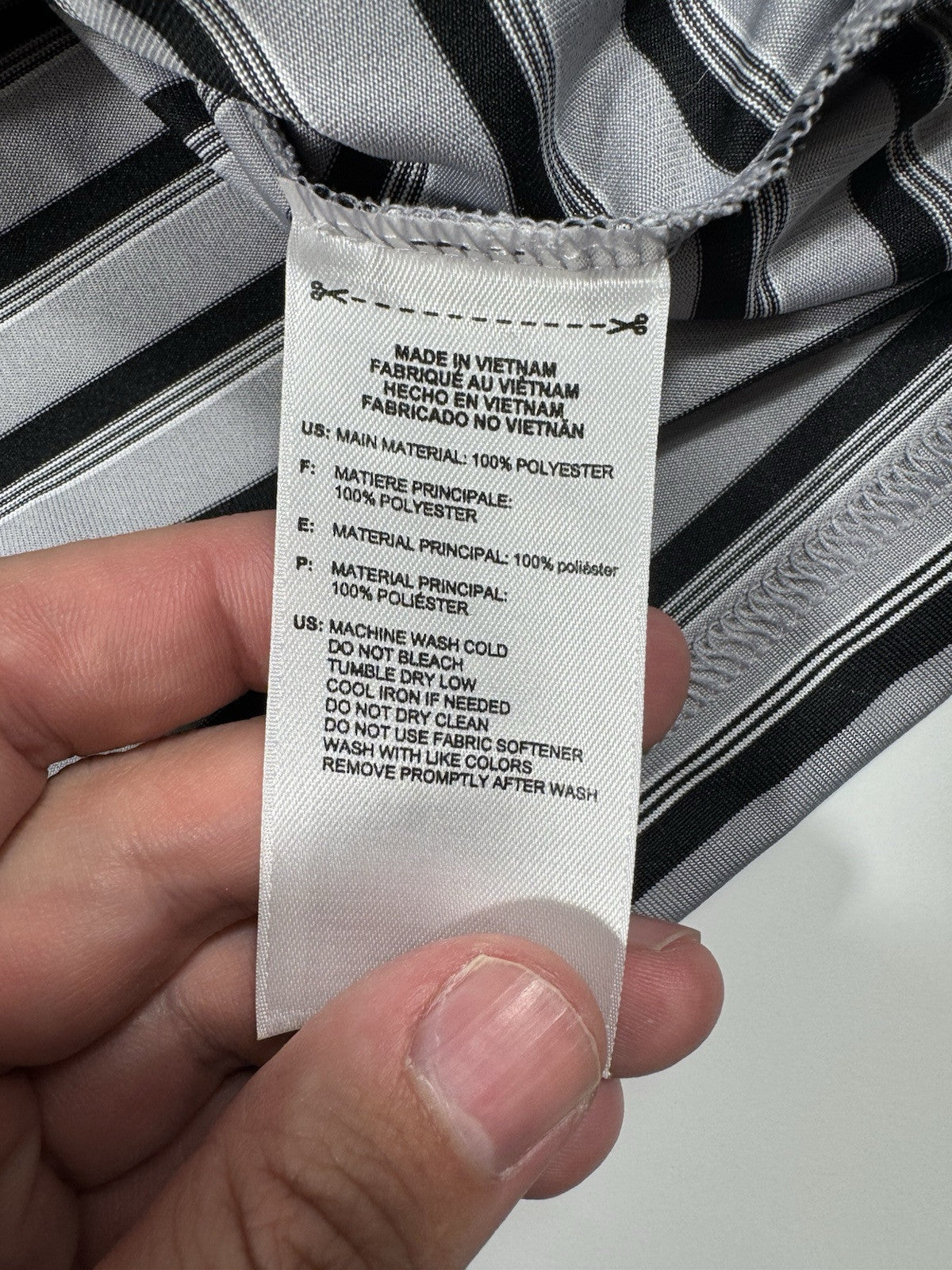 Adidas Mens Climacool Polo Shirt Size Large Grey Golf Striped Performance