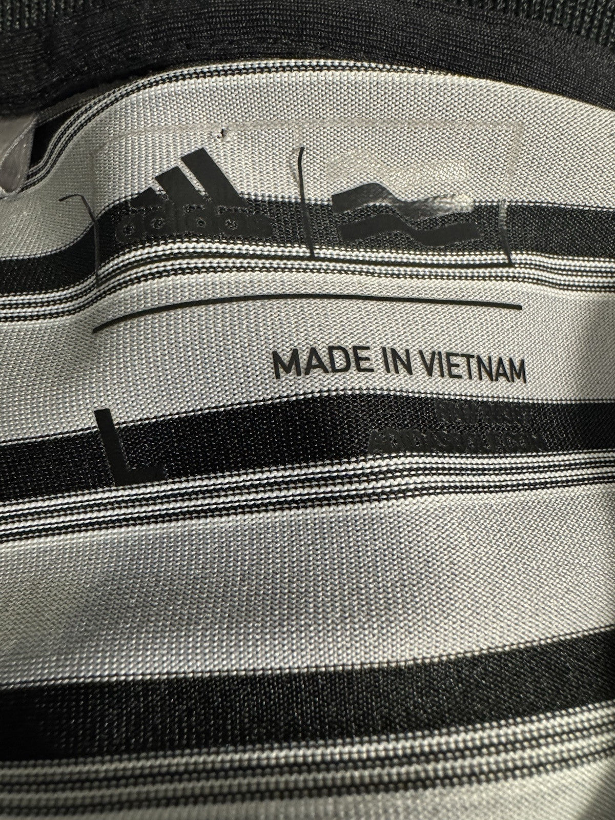 Adidas Mens Climacool Polo Shirt Size Large Grey Golf Striped Performance