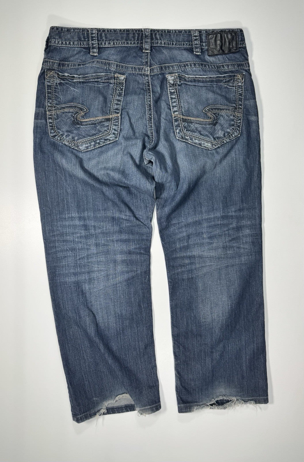 Silver Jeans Gordie Loose Fit Straight Leg Mens 40/29 Distressed Baggy Y2K Feel