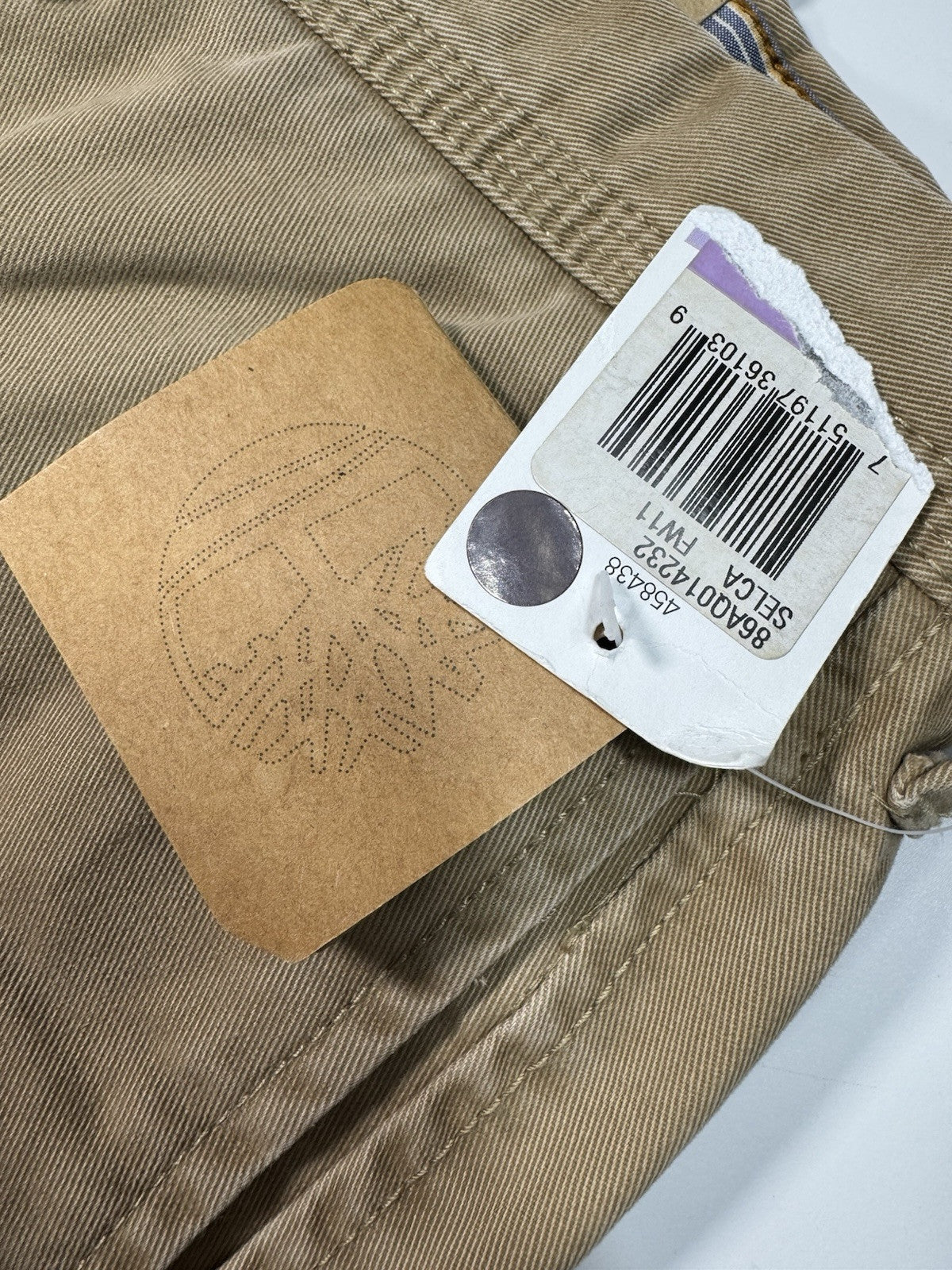 Timberland Flat Front Khaki Pants mens 38x32 Tan Brown Casual Business Work NWT