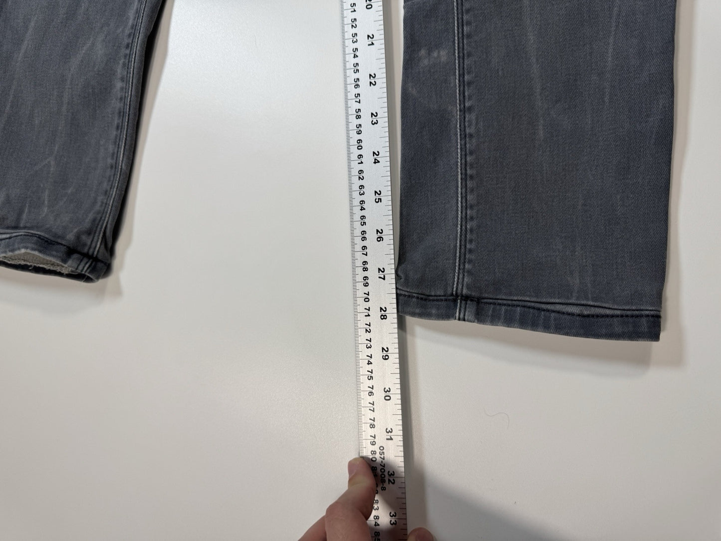 Ed Hardy Men’s 32x28 Gray Blue Skull Straight Leg Jeans Punk’s Not Dead