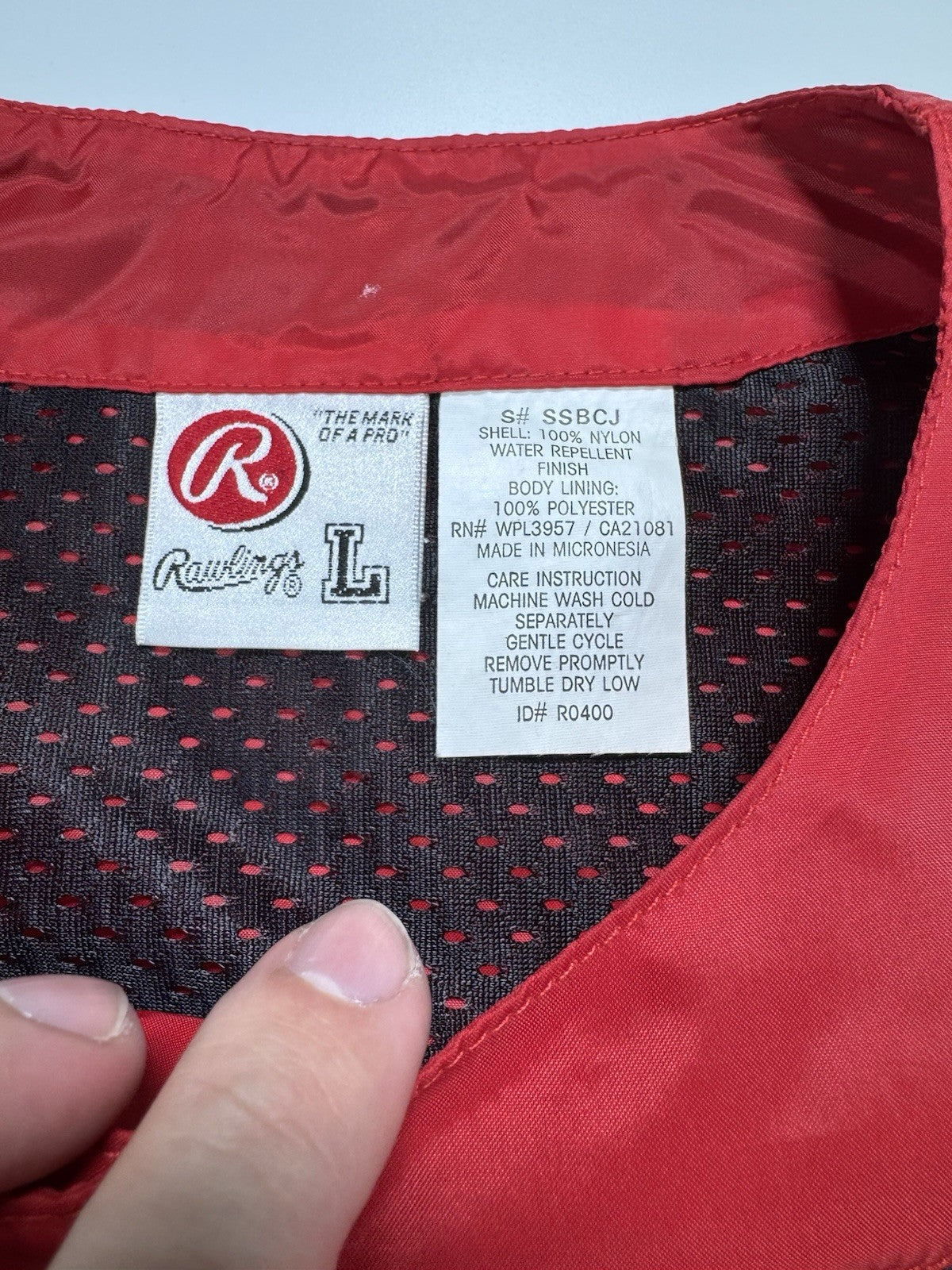 VTG Mark McGwire 70 Homerun Embroidered Rawlings Pullover Sz Large