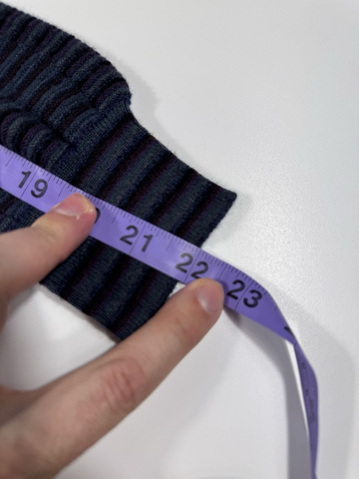 VTG Bachrach Sweater Black Gray Purple Striped Knit Made In Italy Size Small