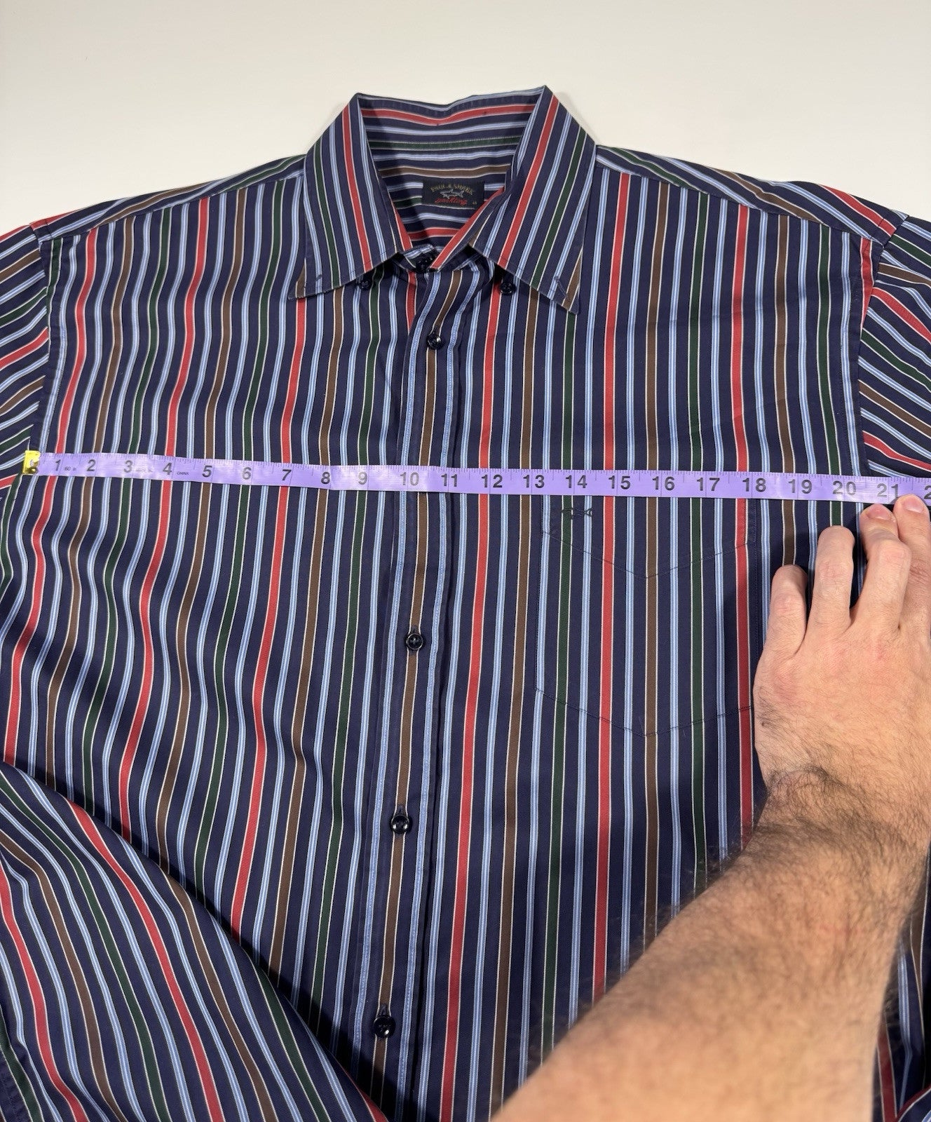 Paul And Shark Longsleeve Button Up Shirt Mens Size 46  Made In Italy