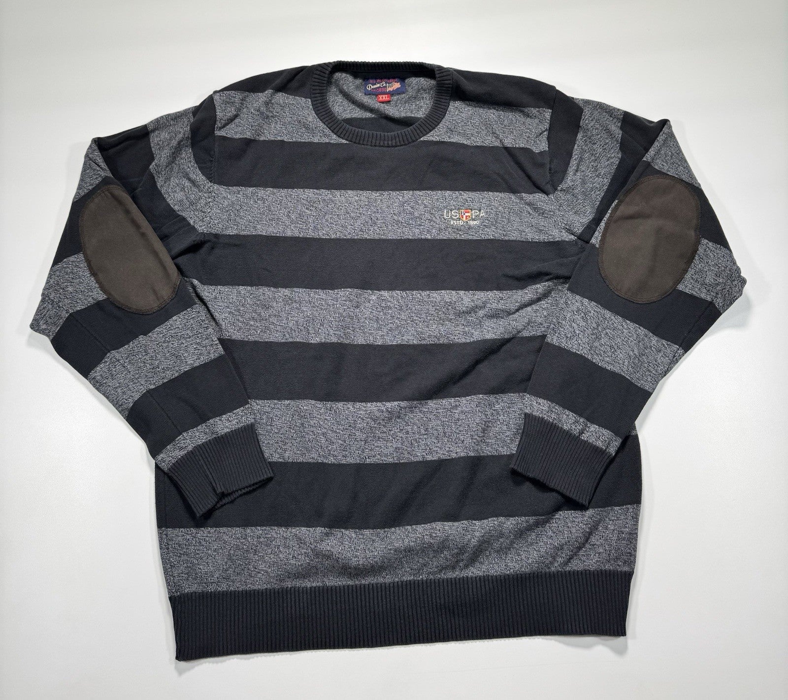 Vintage Polo U.S AssnRugby Soccer Shirt Mens 2XL  Striped Long Sleeve