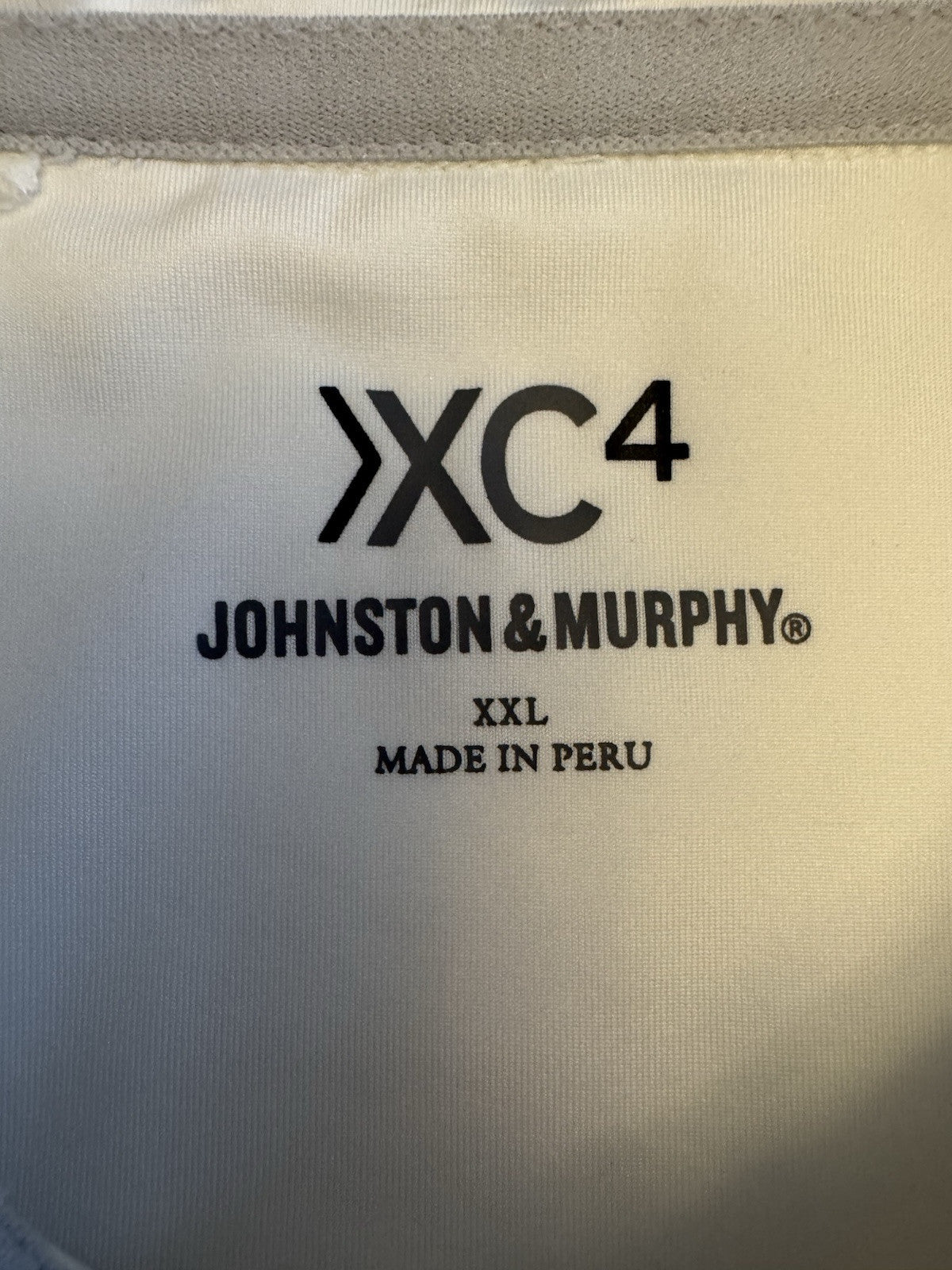 Johnston & Murphy Polo mens XXL Golf Performance White XC4 New