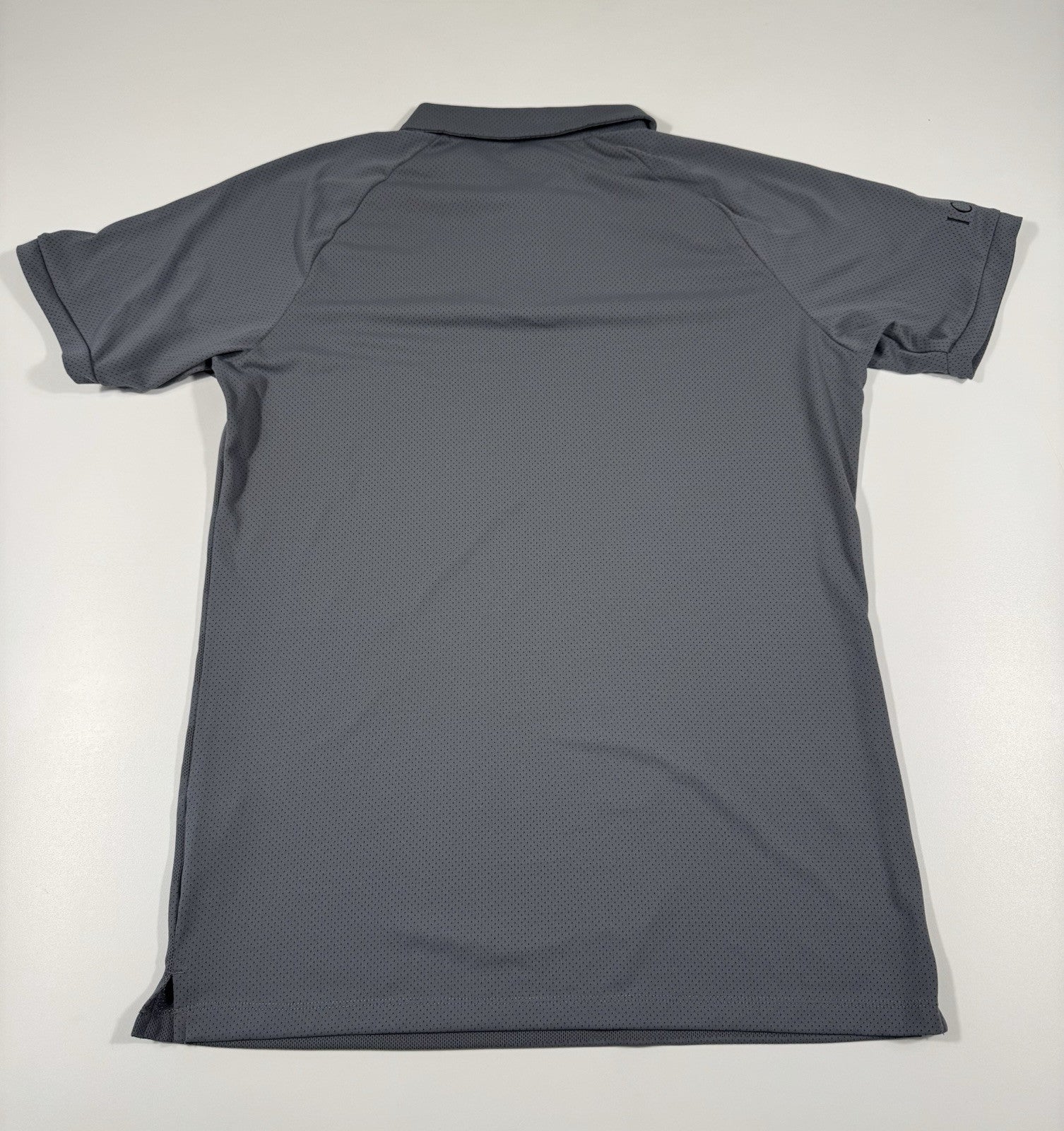 Nike Zonal Cooling Polo Shirt Men’s Size Small Grey Striped Golf Short Sleeved