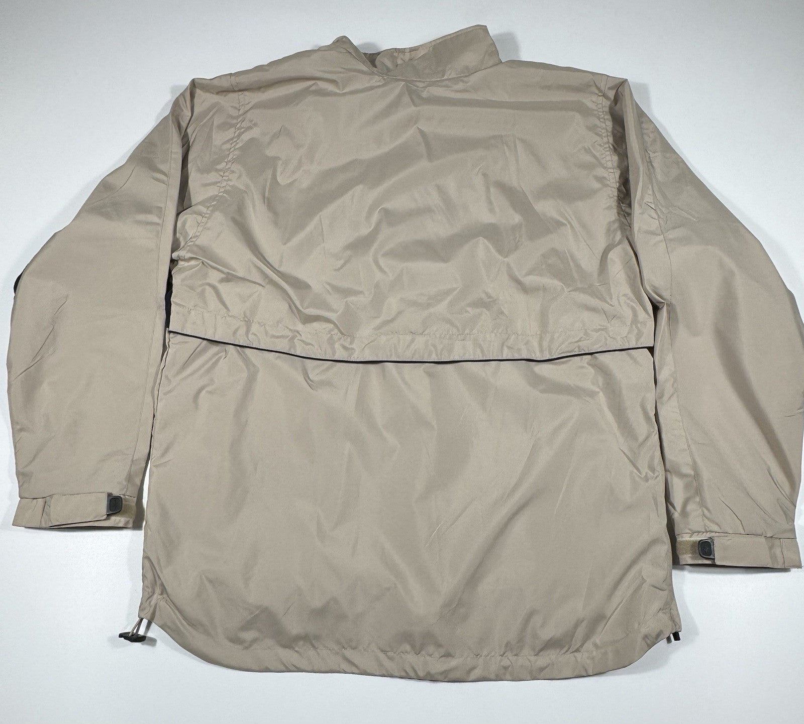 North End Men' Medium Waterproof Beige Windbreaker Jacket Vented NEW