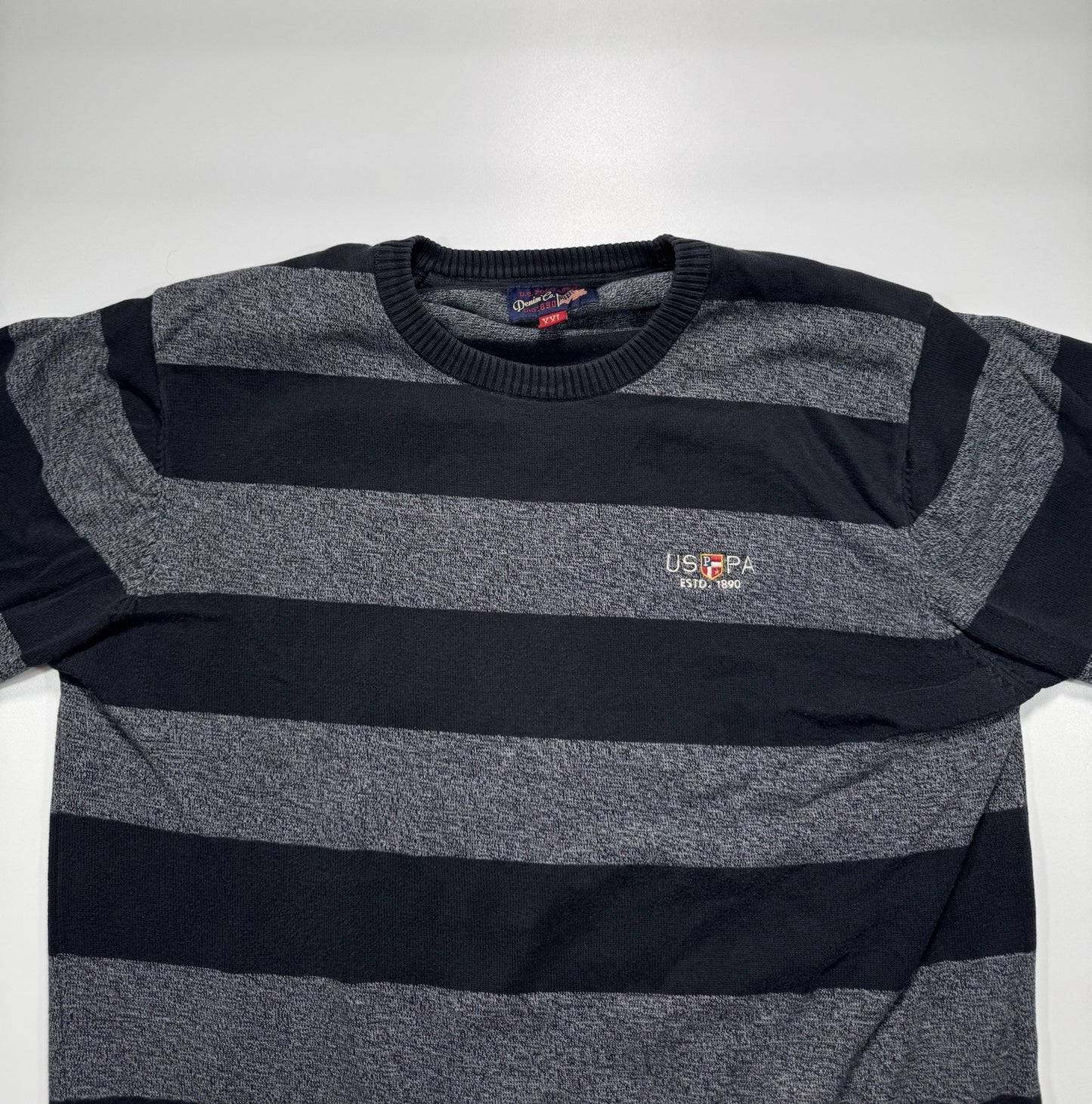 Vintage Polo U.S AssnRugby Soccer Shirt Mens 2XL  Striped Long Sleeve