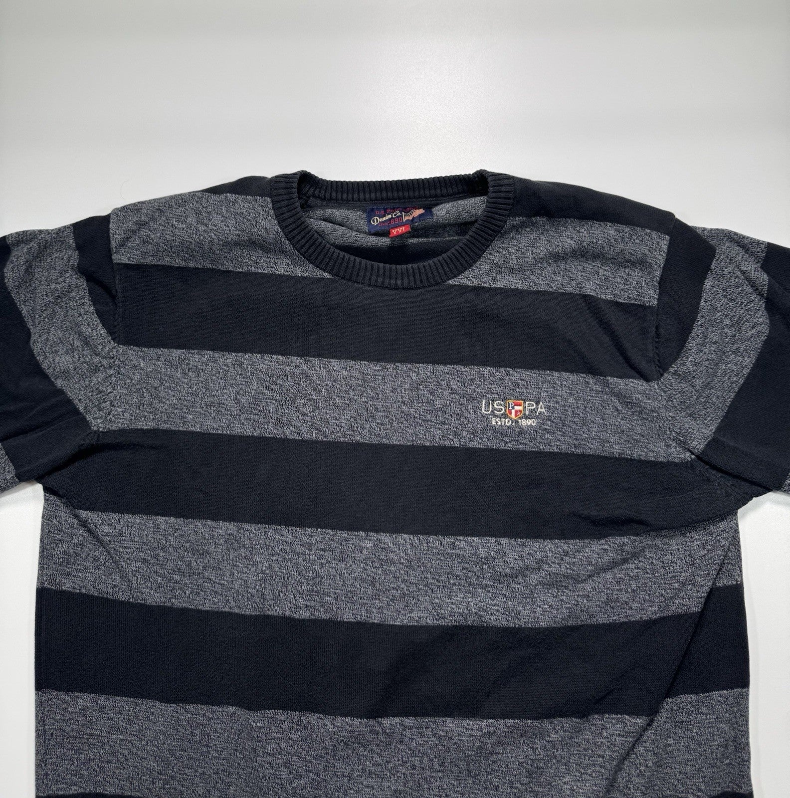 Vintage Polo U.S AssnRugby Soccer Shirt Mens 2XL  Striped Long Sleeve