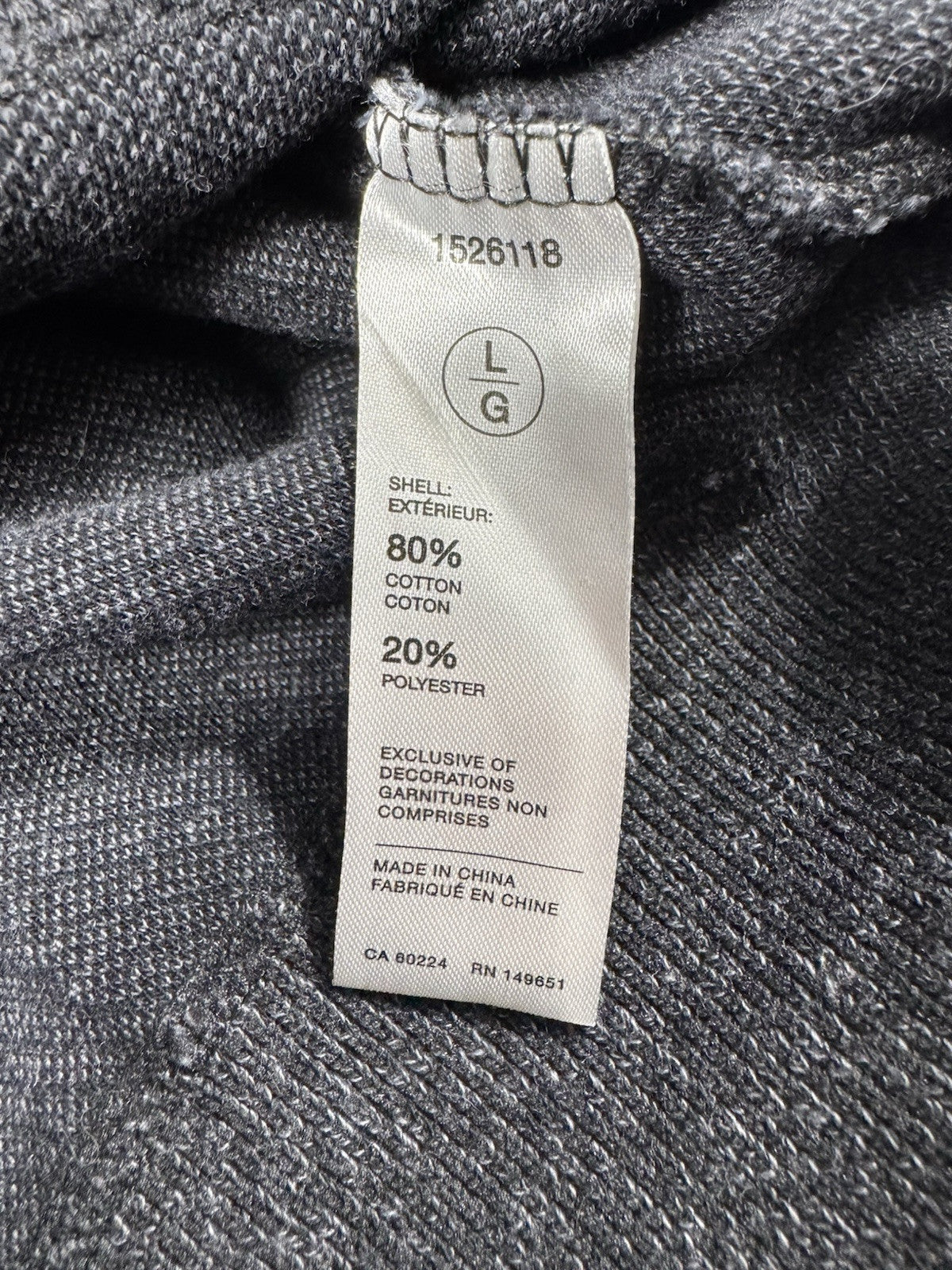 Robert Graham 1/4 Zip Pullover Sweater Men’s Size L Dark Gray