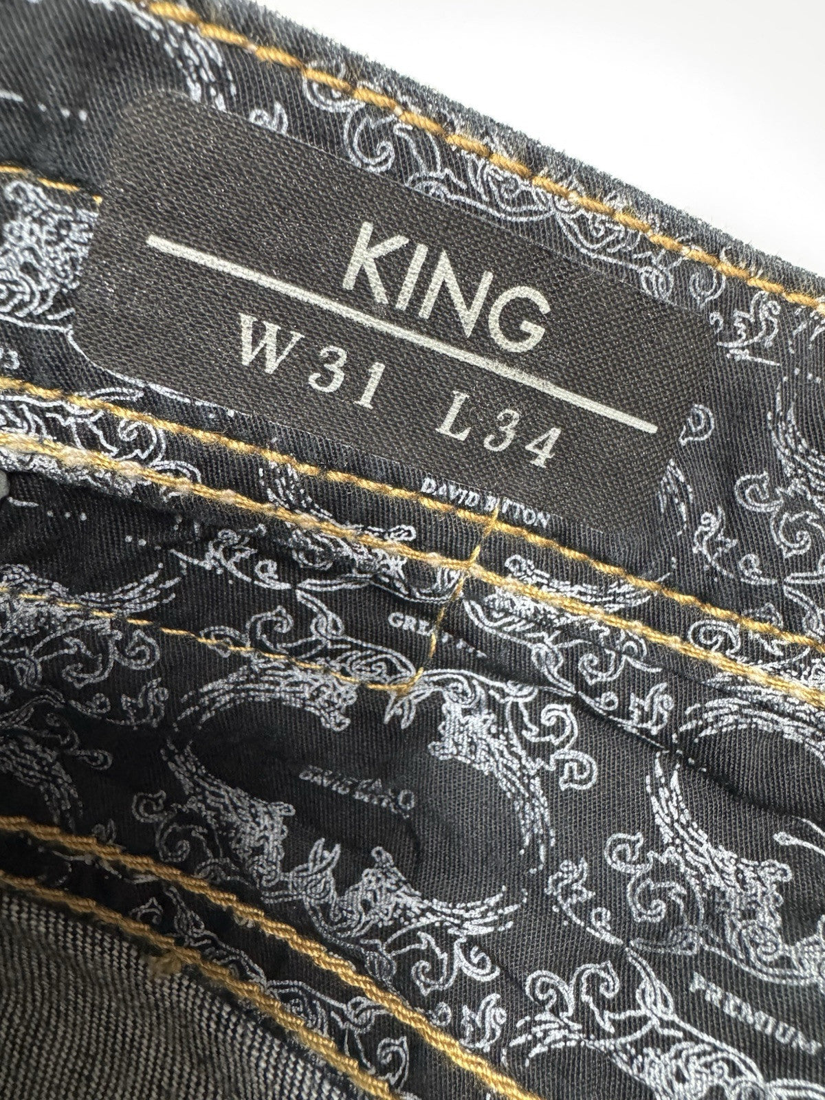 Buffalo David Bitton King Jeans mens 31x34 Blue Low Rise Slim Boot New Msrp 125