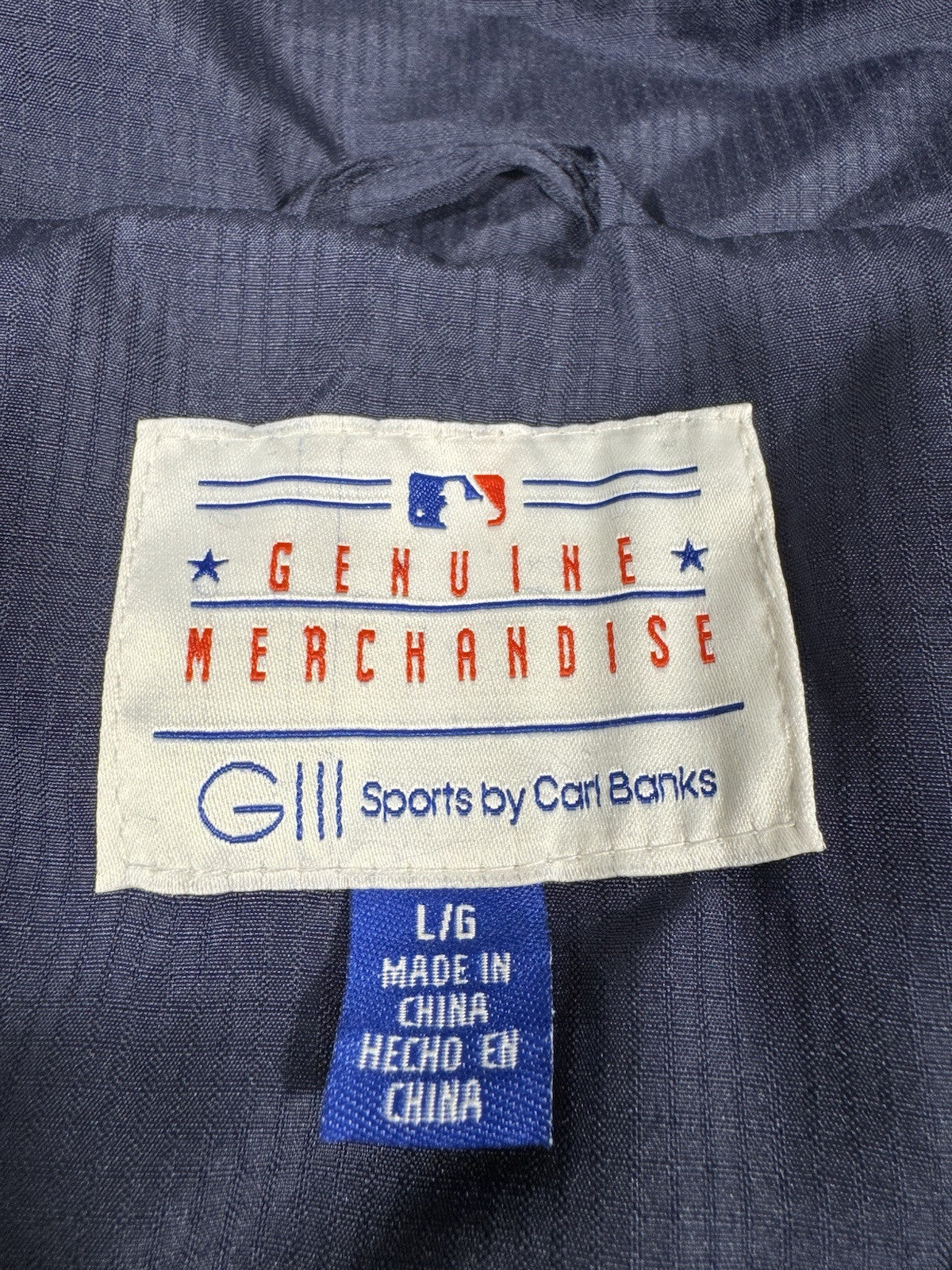 Texas Rangers Genuine Merchandise Full Zip Jacket Men’s Large Blue Red MLB