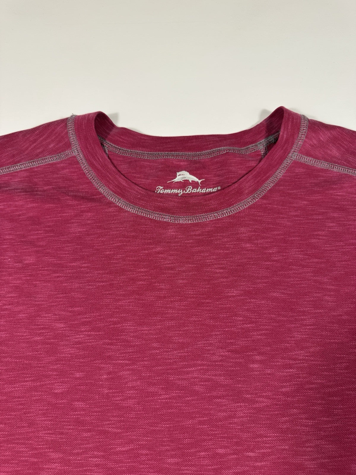 Tommy Bahama mens Size XL Pink Short Sleeve Modal Blend Tee Casual