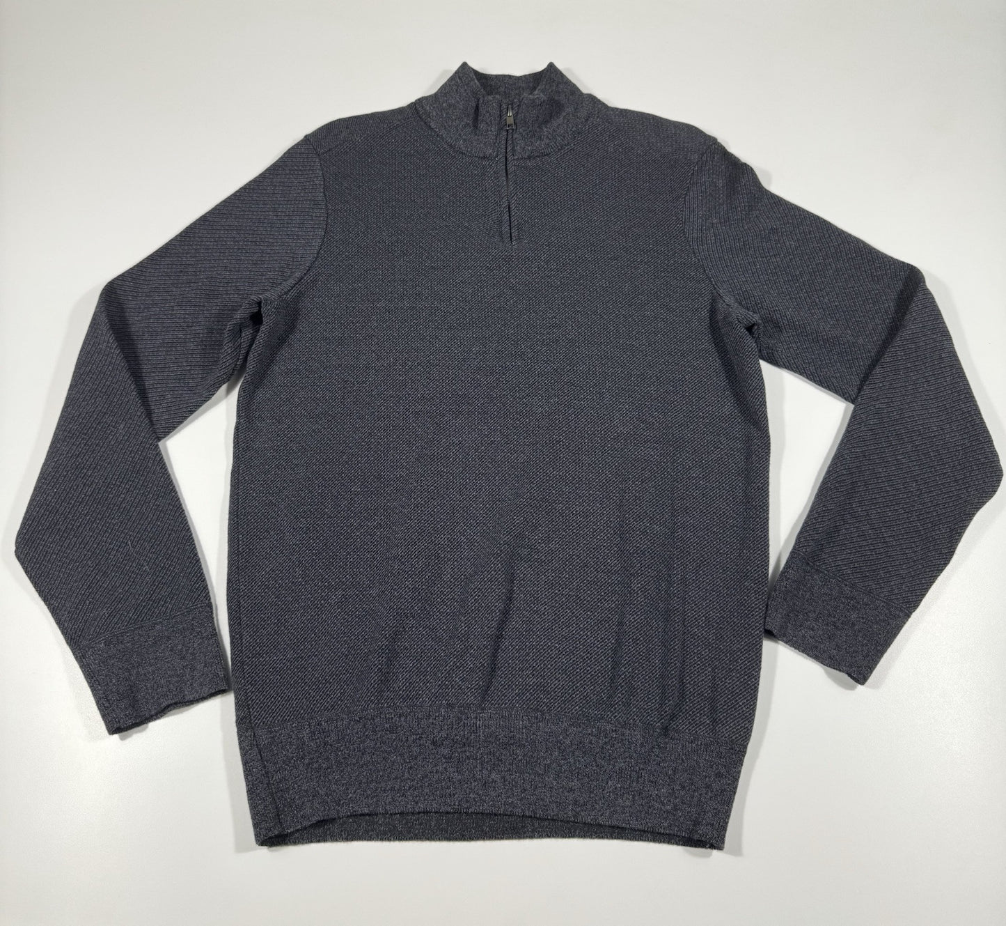 Robert Graham 1/4 Zip Pullover Sweater Men’s Size L Dark Gray