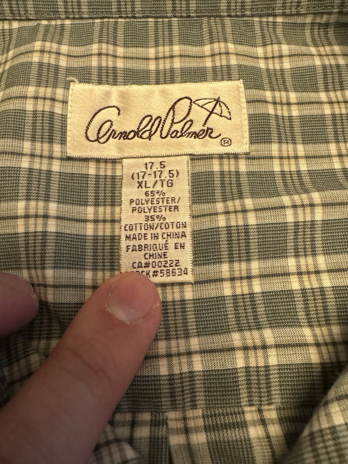 Arnold Palmer Mens Short Sleeve Button Up Golfing Casual Plaid