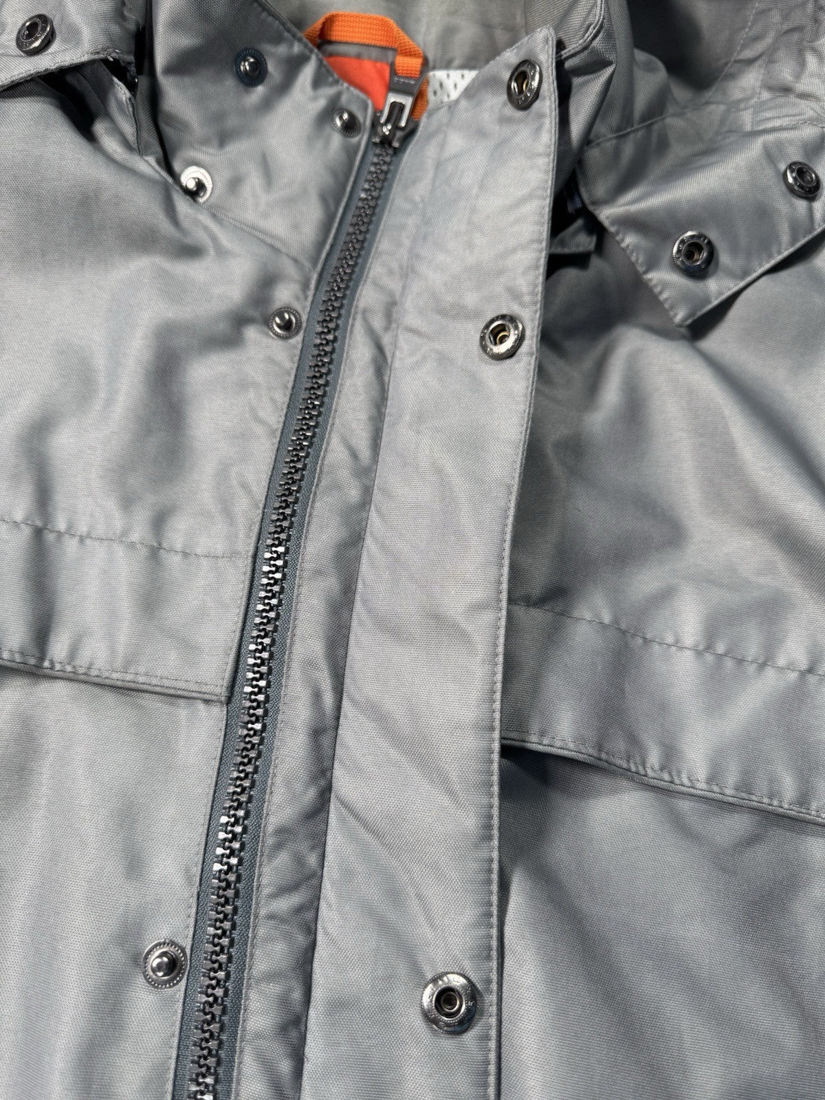 Marc New York Men’s Small Gray Jacket Coat Removable Hood Full Zip Button Down