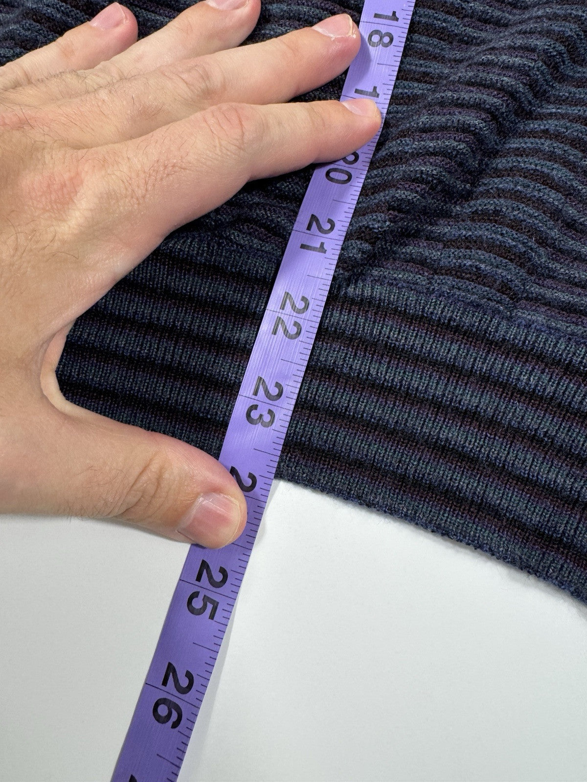 VTG Bachrach Sweater Black Gray Purple Striped Knit Made In Italy Size Small