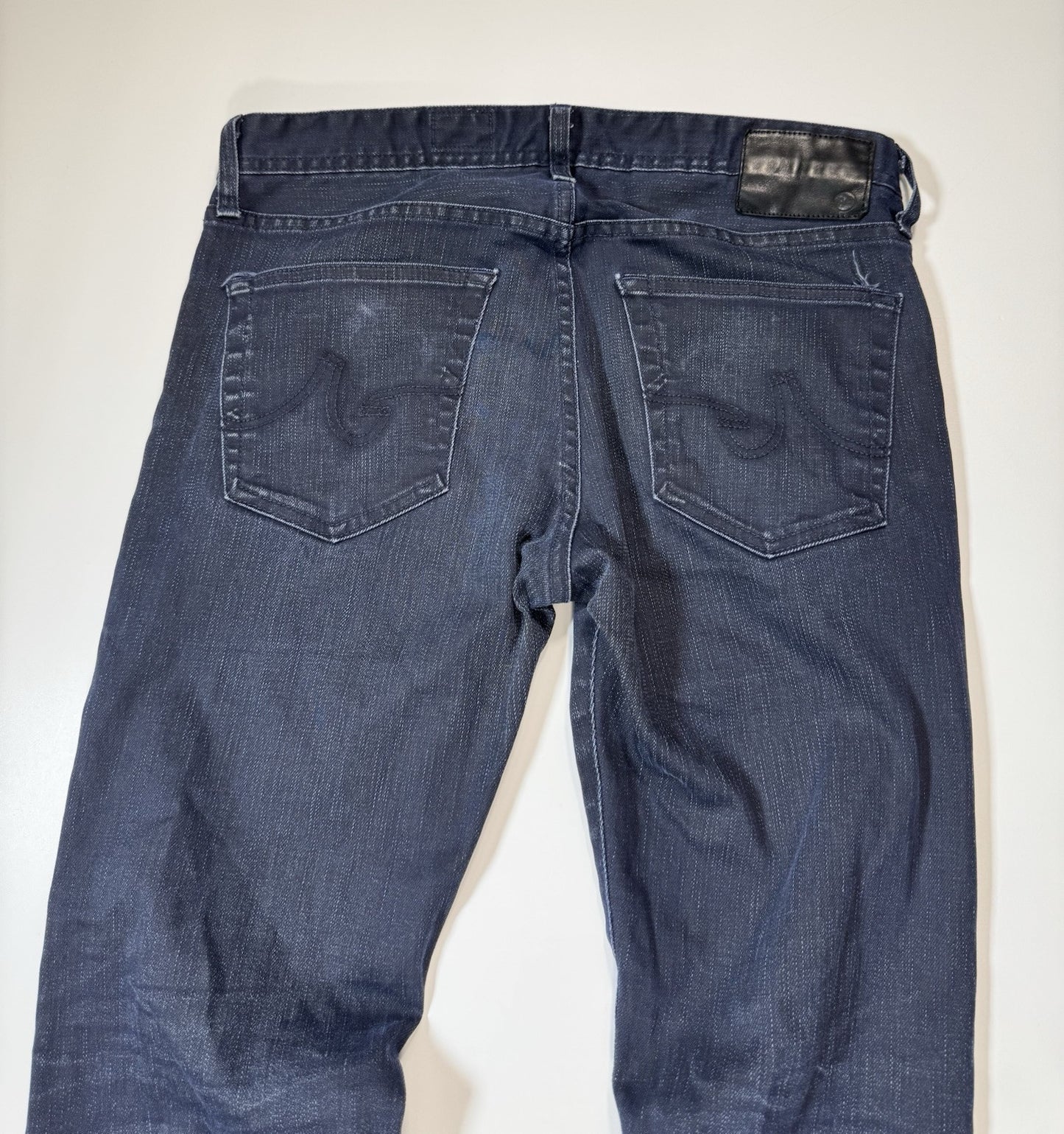 Adriano Goldschmied AG The Matchbox Slim Straight Jeans Size 32x32 Navy Blue