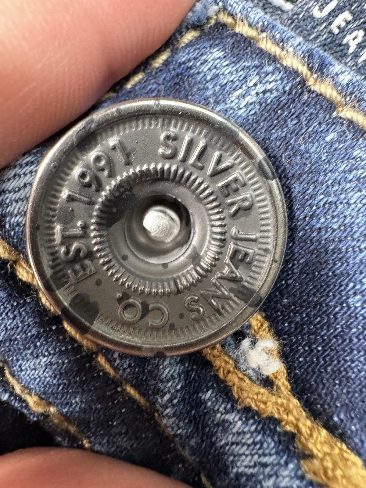 Silver Jeans Zac Men’s 38 x 32 Blue Relaxed Fit Straight Leg